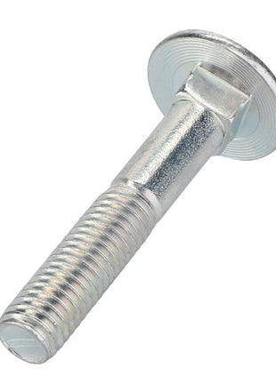 The AGCO Round Head Square Neck Carriage Bolt - Va020638 is a silver metal bolt with a partially threaded shaft and a flat, round head. No current product description available for this product.