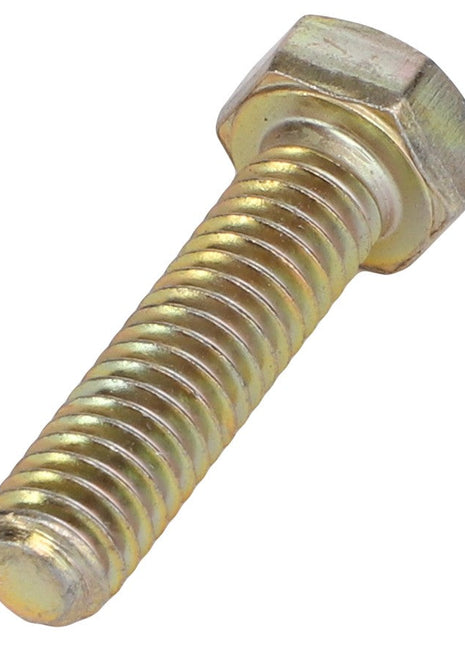 A close-up image of the AGCO Hexagonal Head Bolt - AG561728, showcasing its threaded metallic shaft.