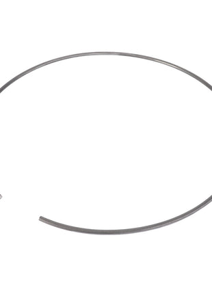 A close-up of the AGCO LOCK WASHER - F718301020380, featuring a metal ring with an open end, forming a nearly complete circle.