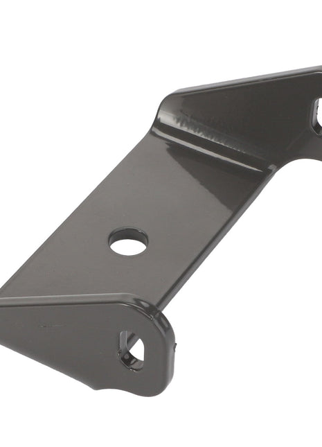 The AGCO Reinforcement - Acx3544100, a black metal bracket featuring two mounting holes on the sides and one in the center, is available. No current product description information is available for further details.