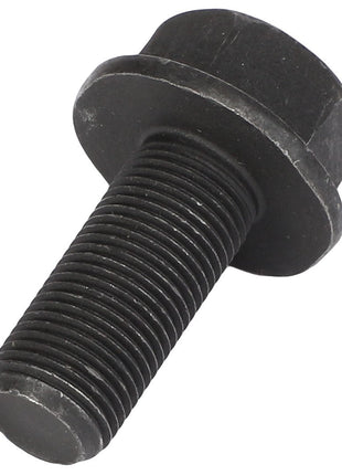 Image of the AGCO Hexagon Flange Bolt (AG609312), a black metal bolt featuring a hexagonal head and threaded shaft, viewed against a white background. Currently, no additional product description information is available.
