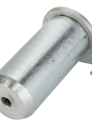 Introducing the AGCO | PIN - AL60107537, a finely crafted cylindrical metal pin featuring a flanged head and a precision-drilled hole at the tip.
