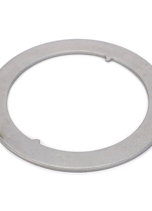 AGCO | Washer - 3052650M1, a metal washer with a round, flat shape and a small notch on one edge, designed for Massey Ferguson machinery. This washer measures 107.9mm and is set against a plain white background.