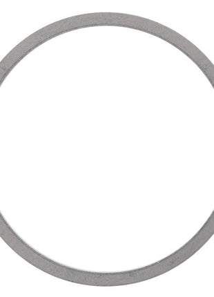 A thin, circular metal ring or washer with a gray finish, compatible with various Massey Ferguson models, known as the AGCO Adjusting Shim - 3383471M1, shown against a white background.