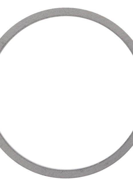 A thin, circular metal ring or washer with a gray finish, compatible with various Massey Ferguson models, known as the AGCO Adjusting Shim - 3383471M1, shown against a white background.