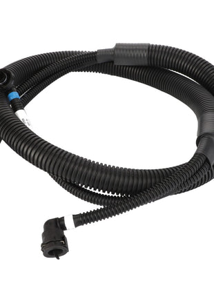 No current product description available, but the AGCO Coolant Line - Acw4269410 is a coiled black automotive wiring harness that comes with connectors on each end for reliable electrical connections in vehicles.