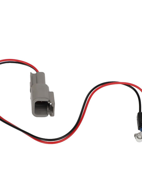 A 2-wire automotive sensor from AGCO, named SWITCH KIT - AG331666, features a grey connector on one end and a black sensor component on the other end, connected by red and black wires. Note that there is no current product description information available.