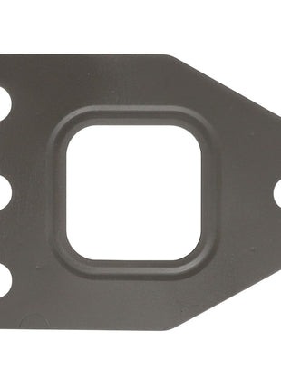 Introducing the AGCO Gasket - F530200090470: a precision-crafted component featuring a metal flange designed with four bolt holes and a square central opening, ideal for mounting or connecting various components. Details on this product are currently not available.