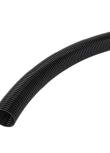 The product is an AGCO Corrugated Hose - Acw0709400, a coiled black plastic tube with a hollow center and slightly bent form. Unfortunately, no current product description information is available for this item.