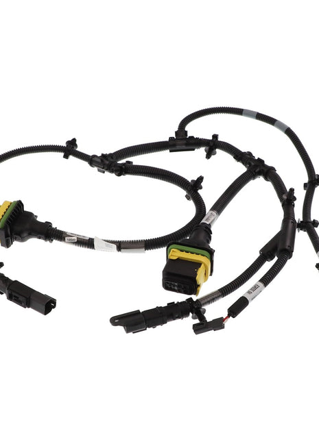 Image of the AGCO Ladder Harness - Acw9097770 automotive wire harness featuring multiple connectors and black corrugated tubing. No current product description information is available.