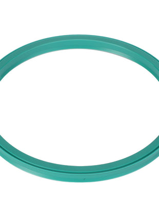 A smooth, green AGCO U-Cup Seal - Acw9221710 with a circular design is set against a pristine white background.