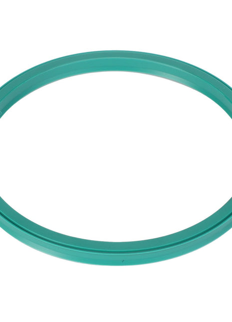 A smooth, green AGCO U-Cup Seal - Acw9221710 with a circular design is set against a pristine white background.