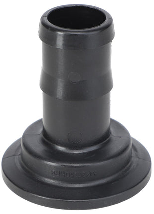 The AGCO | HOSE BARB - AG057594 is a black plastic hose connector with a ridged tapered end and a flat base. No additional product description information is available at this time.
