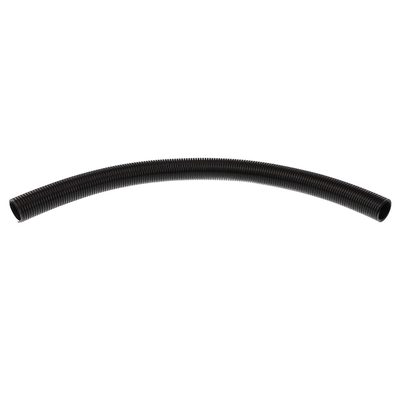 The AGCO | Air Hose - Acw4912120, a black, flexible corrugated hose with a slight curve, is shown against a plain white background in this product description.
