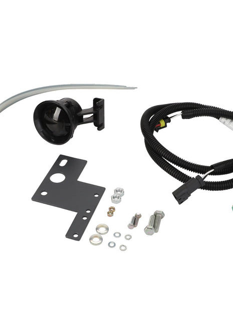 Introducing the AGCO Accessory Code - Acw4035000 kit by AGCO, which includes a wiring harness, mounting bracket, zip ties, bolts, nuts, washers, and a plastic holder. No current product description information is available.