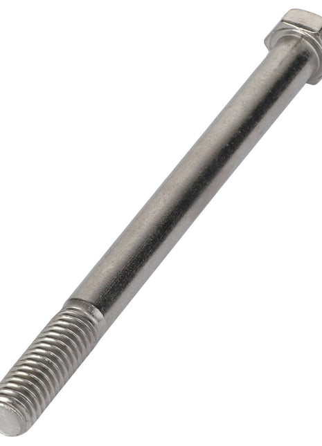 This is not the current product description, but here is a close-up view of the AGCO | HEXAGONAL HEAD BOLT - AG523271, featuring a metallic hex head with threading at one end.
