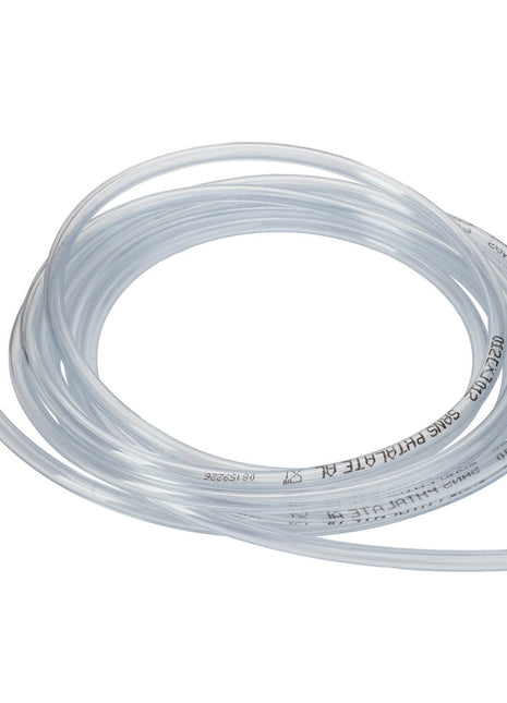 A coiled clear plastic tubing, known as the AGCO Hose Acw015492B, with one end securely fastened to a small connector.