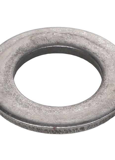 The AGCO | Spindle Washer - Sn3303 is a metallic flat washer with a central hole, commonly used to distribute the load of a threaded fastener. Currently, there is no detailed product description available for this item.