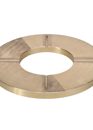 The AGCO | THRUST BUSHING - AG522723 is a round, flat, metallic ring featuring a central hole and four evenly spaced rectangular grooves on its top surface. No additional product description information is available at this time.