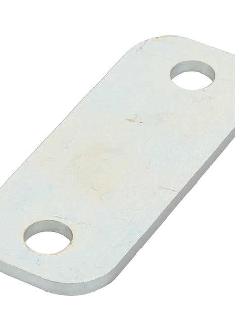 AGCO's Bracket - Acw1153260 is a rectangular metal plate featuring rounded corners and two precisely drilled circular holes near the ends.