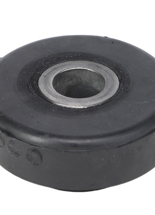 A circular, black AGCO rubber isolator mount featuring a central metal bearing hole.