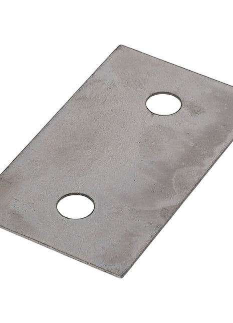 Rectangular metal plate with two circular holes; currently tagged as AGCO | WEAR SHIM - AG260931 by the brand AGCO. No further product description information is available at this time.