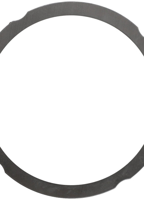 The AGCO | Compensating Ring - F390200210060 by AGCO is a metallic circular object with uniform thickness and slight indents on the outer edge. No current product description available.