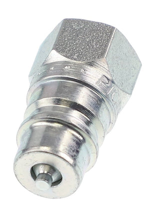 A close-up view of the AGCO | COUPLER - AG604225 hex nipple fitting reveals a metallic structure with a threaded base and a smooth cylindrical body. Though no detailed product description is available, its robust construction from the trusted AGCO brand promises reliability for various applications.