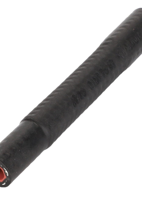 The AGCO Hose - Acw2039620 is a black rubber hose featuring a distinctive red inner lining, specifically designed for industrial applications.