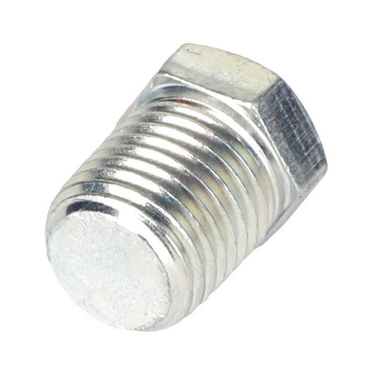 A close-up image of an AGCO HEX HEAD PLUG - AG561867, featuring a metallic hex head and a threaded cylindrical body. No current product description information available.