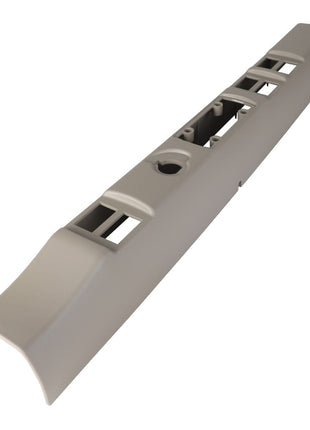 AGCO | Right Hand Pillar - Acw015023B: A plastic car interior trim panel with cutouts for switches and mounting points, shown against a white background.