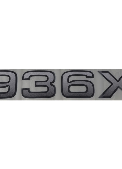A sign with bold black numbers and the letter "936X" on a gray background, identified as AGCO | DECAL - AL11137074 from the AGCO brand, but no current product description information is available.