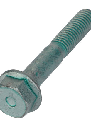 A TORX screw by AGCO (F930200050010) with a greenish hue and a partially threaded shaft, viewed at an angle. Please note that no current product description information is available.