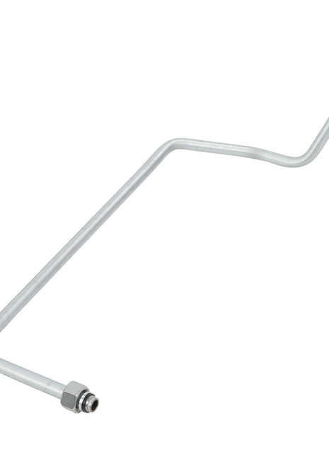 The AGCO | Tube - Acw0184530 is a metal, L-shaped tube with threaded connectors on both ends, and currently has no product description available.