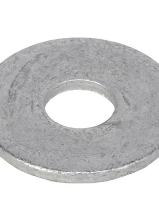 The AGCO Flat Washer - Acw1628570 is a flat silver metal washer featuring a central hole. Currently, no additional product description information is available.