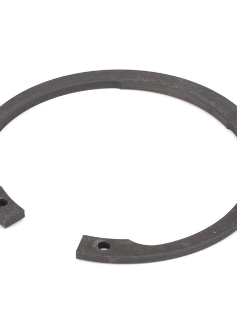A flat-lying AGCO Lock Washer - Fel108385, with two small holes on either end, on a white background. No current product description available.