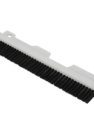 AGCO's WARNING DECAL - ACP0538250 is a sleek white handheld brush with durable black bristles and a handle featuring two convenient holes for hanging.