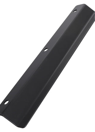 The AGCO Plate Cover - Acx2967090, designed by AGCO, features a sleek black metal bracket with three holes for mounting. Its angled design and smooth surface ensure an elegant appearance. Although no additional product description information is available, this listing provides essential details.