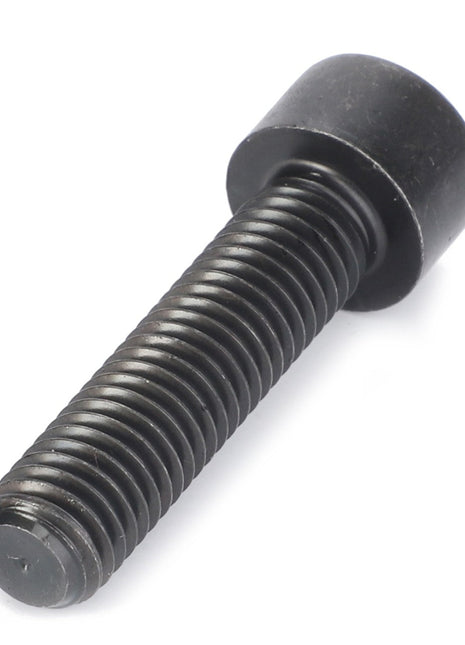 A close-up view of the AGCO SCREW - D40607100, a matte black hex socket head cap screw with a precision-threaded body.