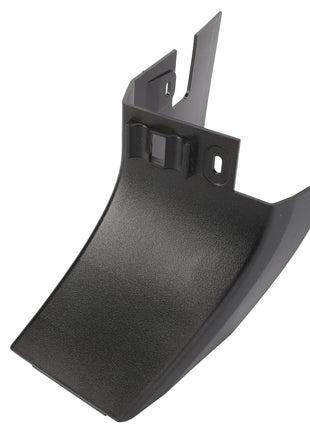 The AGCO Cover - Acp0297980 is a black plastic automotive part featuring a curved shape and multiple attachment points, specifically designed for easy installation. With no detailed product description currently available, it stands out as a unique and versatile accessory suitable for various vehicle models.