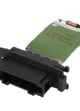 The AGCO Resistor, AC, 24V 6.0/3.0/1.5OHM - ACP0533230 features visible resistor elements and connecting terminals in a green and black design, ensuring operating safety and exemplifying the reliability of AGCO Parts Genuine Electrics.