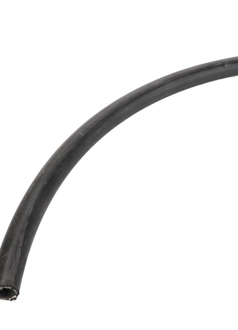 A curved, black rubber hose, AGCO | BULK HOSE - AG510947 by AGCO, isolated on a white background with no current product description information available.