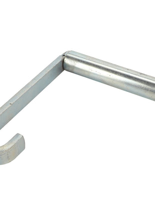 Introducing the AGCO BOLT - AL1116670, a metal hook tool boasting an ergonomic handle and an L-shaped design, complete with a cylindrical grip and a hooked end.