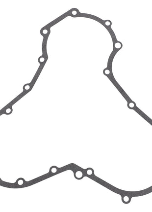 The AGCO Gasket - V836129942, a product by AGCO, is a flat, irregularly shaped gasket featuring multiple holes along its edges. It is frequently used in automotive engines to ensure a secure and effective seal.