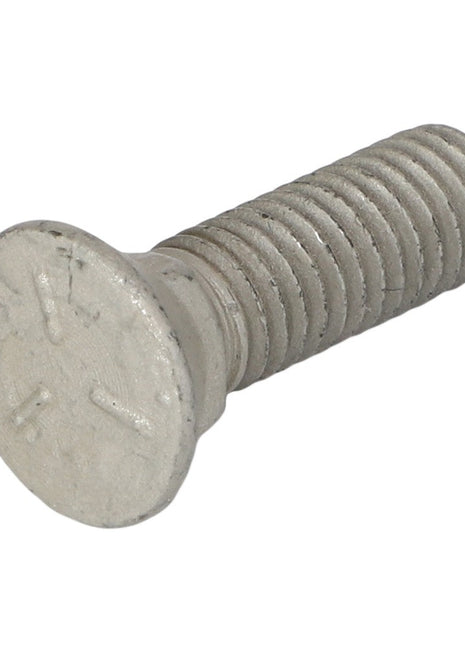 A close-up image of the AGCO Plow Bolt - Sn3050, a metal threaded screw with a flat, slotted head. No current product description available for this product.