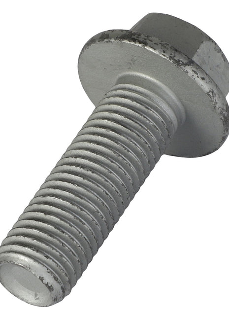 A close-up image of the AGCO Hexagon Flange Bolt - 3009256X1, showcasing its metallic hex head, threaded shaft, and slightly worn finish.
