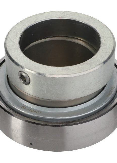 The AGCO Bearing D41717600 is a metal bearing that features an inner ring, an outer ring, and a lubricating hole on the side. Details beyond these essential components are not available at this time.