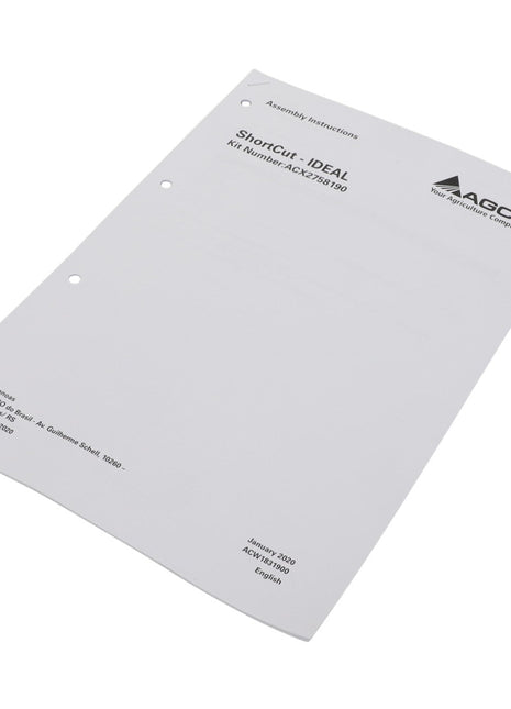 AGCO | Assembly Instruction - Acw1831900 - Farming Parts