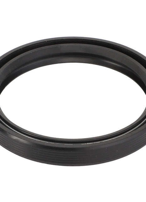 The AGCO O Ring - Acp0362870 is a black circular rubber seal featuring concentric ridges on its outer surface, typically used in mechanical or automotive applications.