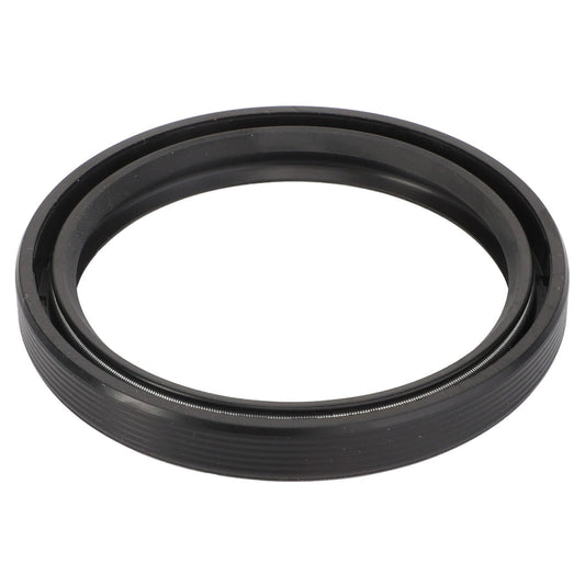 The AGCO O Ring - Acp0362870 is a black circular rubber seal featuring concentric ridges on its outer surface, typically used in mechanical or automotive applications.